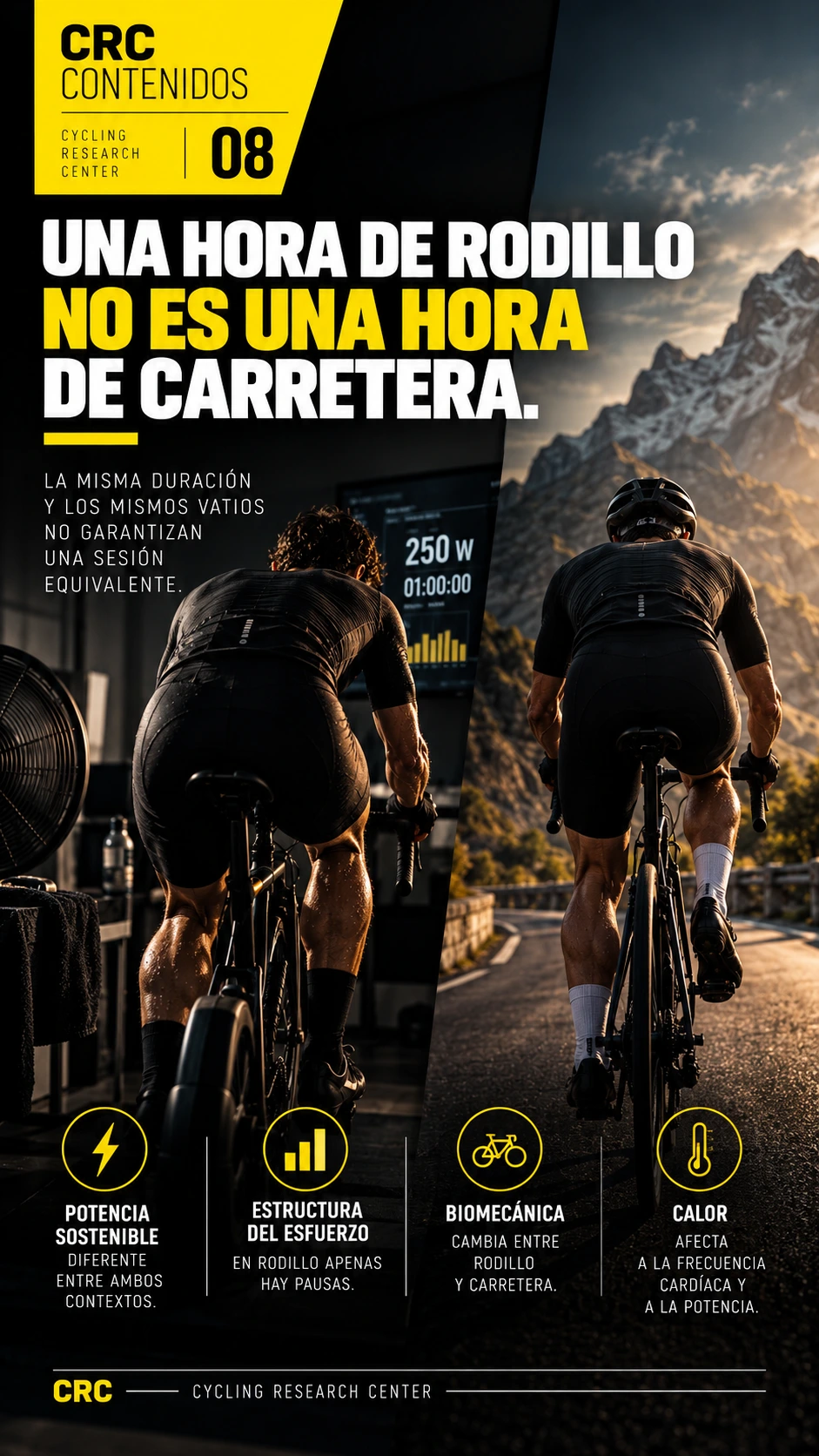 Una hora de rodillo no es una hora de carretera: protocolo CRC indoor-outdoor