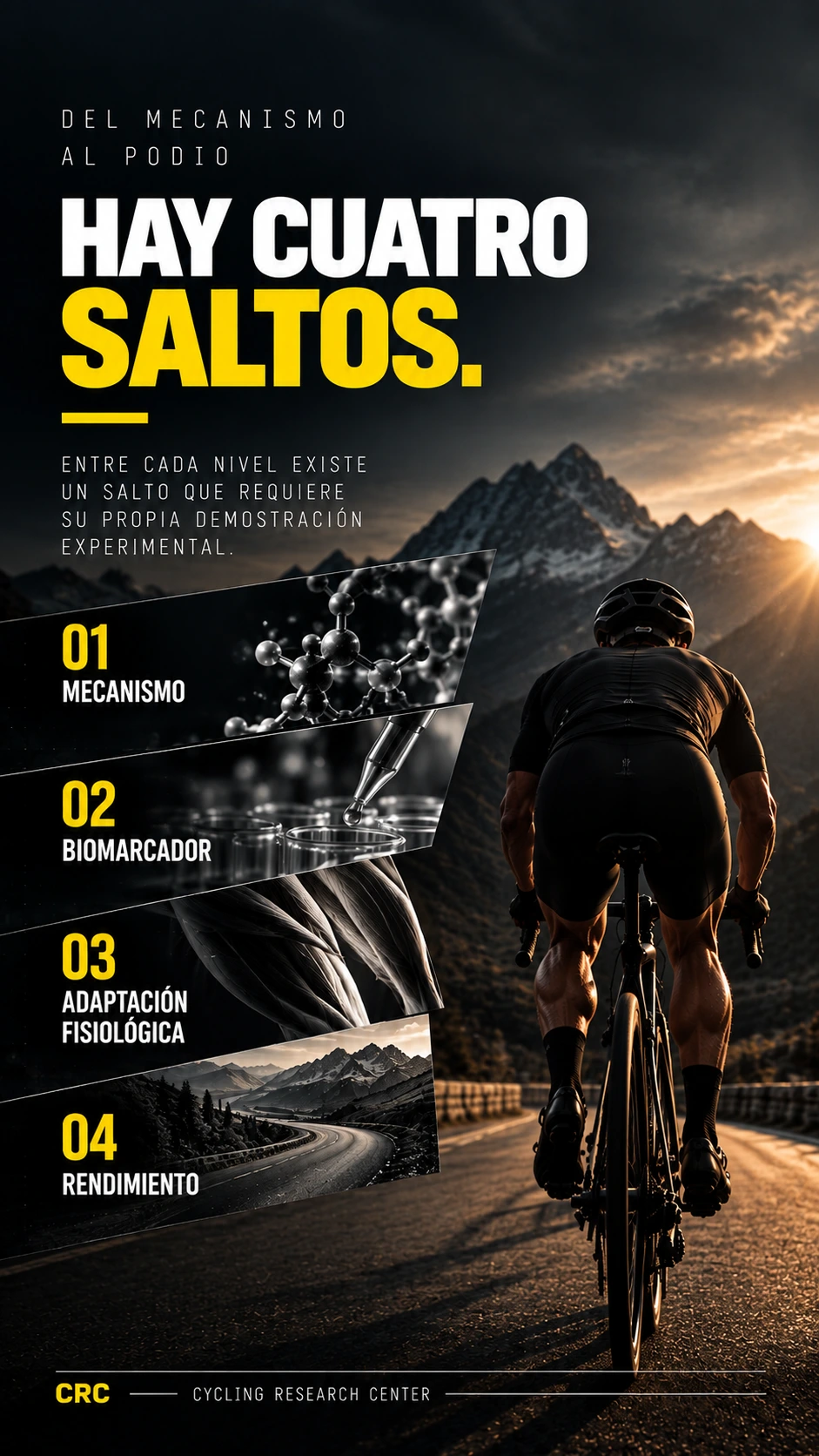 Del mecanismo al podio hay cuatro saltos: mecanismo, biomarcador, adaptación fisiológica y rendimiento