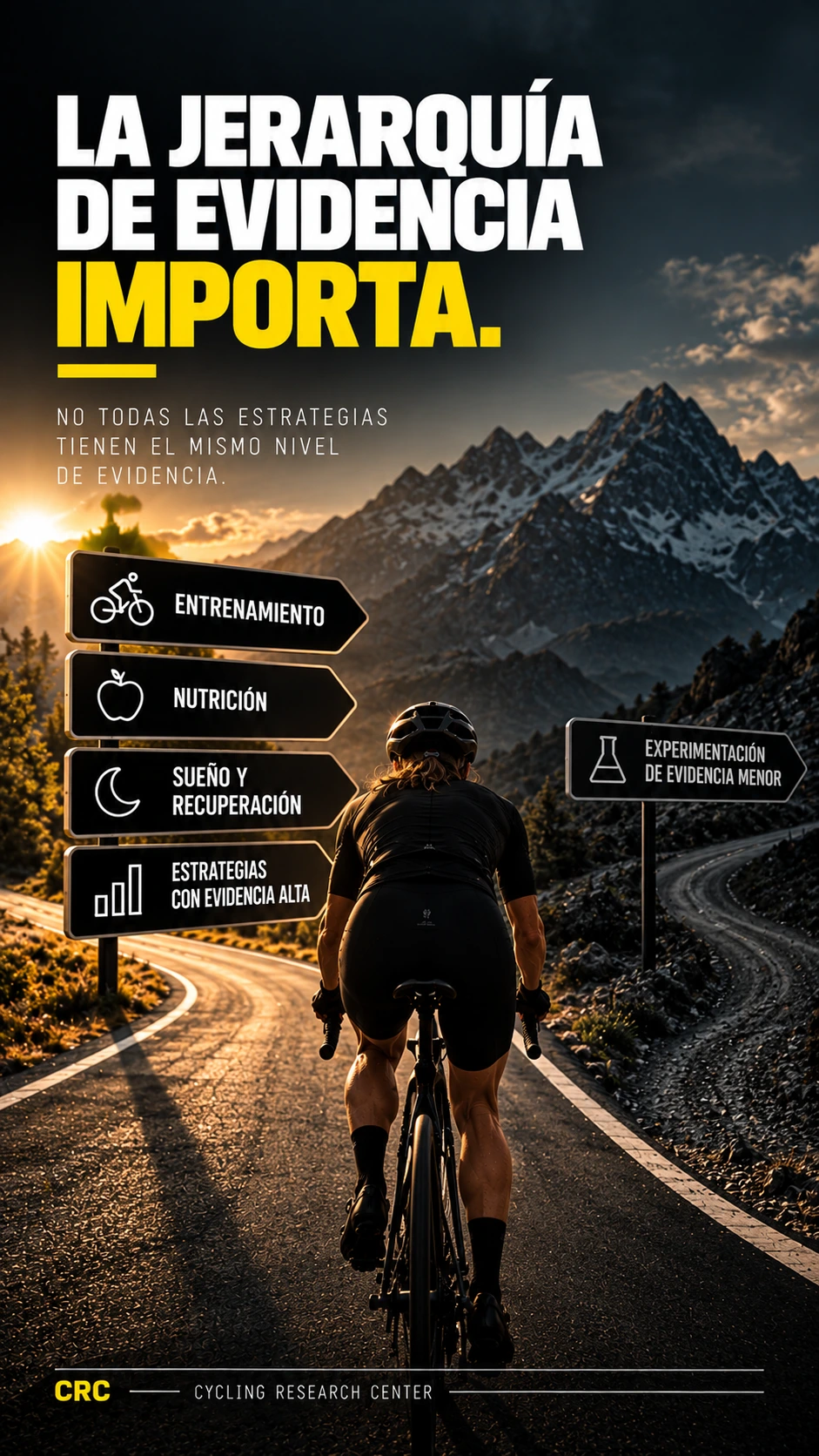 La jerarquía de evidencia importa: entrenamiento, nutrición, sueño y recuperación antes que la experimentación de evidencia menor